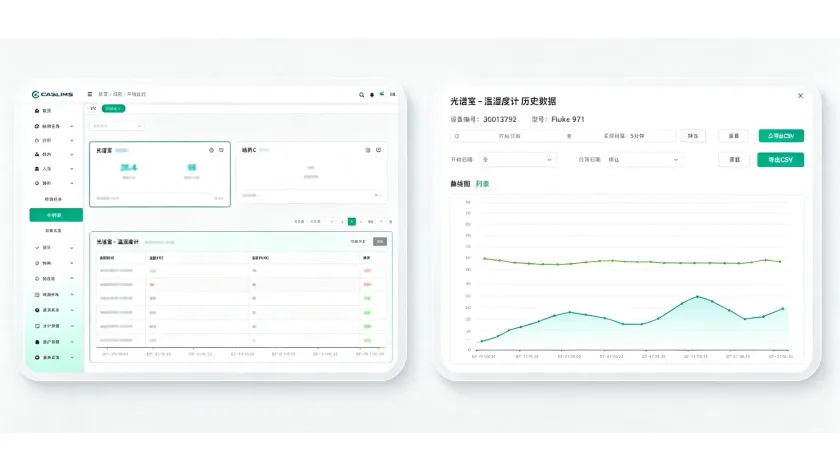 CASLIMS 场所与环境温湿度监控界面